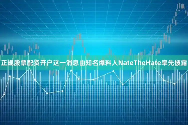 正规股票配资开户这一消息由知名爆料人NateTheHate率先披露